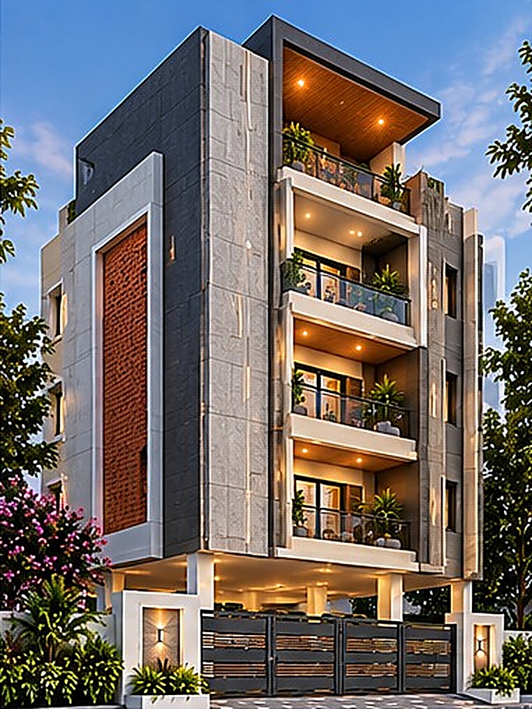 Maple Residency concept elevation, Madipakkam