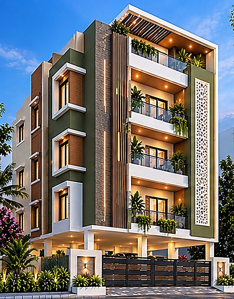 Palm Grove Residency concept elevation, Velachery