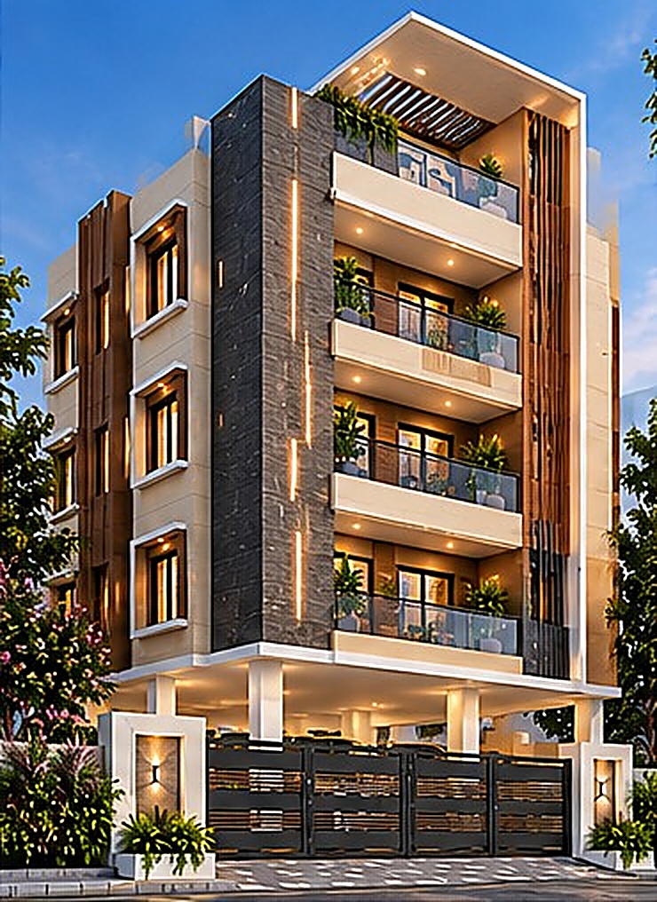 Sai Enclave concept elevation, Ram Nagar